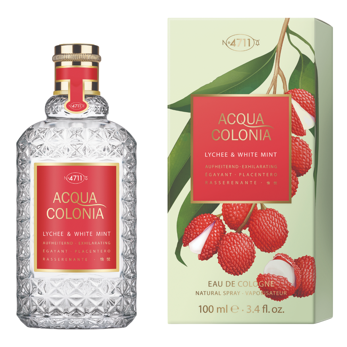 4711 ACQUA COLONIA LYCHEE & WHITE MINT EAU DE COLOGNE 100ML